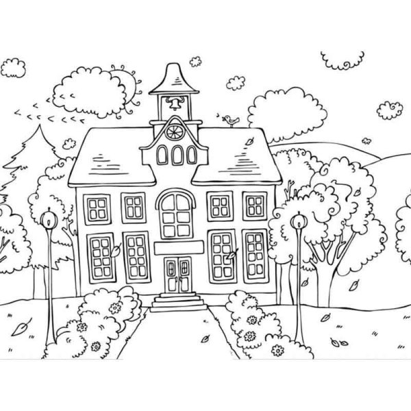 Раскраска школа