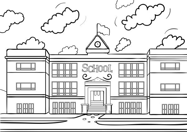 Раскраска школа