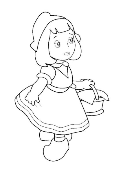 Герои сказки красная шапочка раскраска