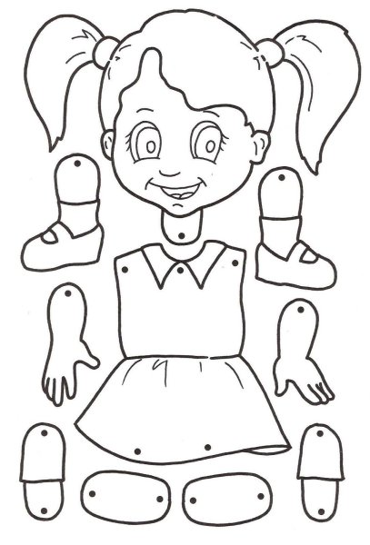 Части тела поделка для детей