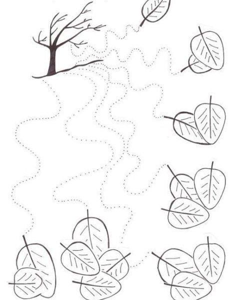 Графомоторика для детей на тему осень