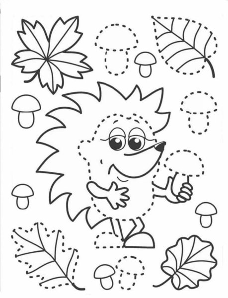 Обведи и раскрась для детей