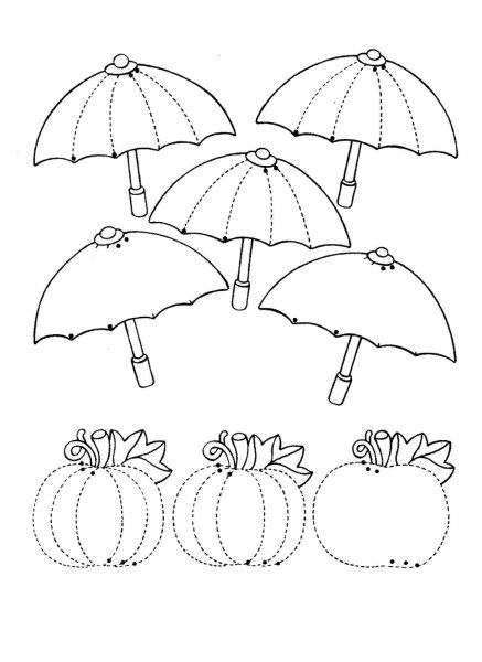 Задания на штриховку на тему осень
