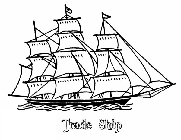 Корабль Алые паруса раскраска