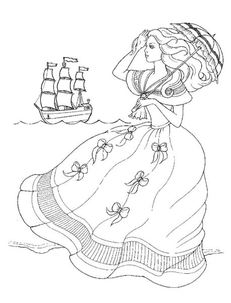 Принцесса Сисси раскраска