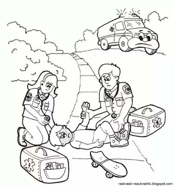 Служба спасения раскраски для детей