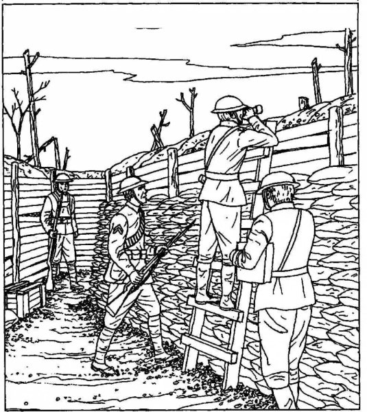 Первая мировая война раскраска