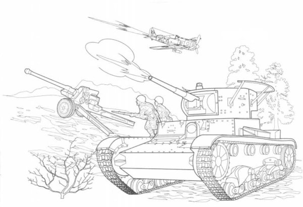 Раскраска танк т 26