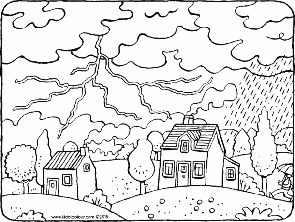 Гроза для разукрашивания