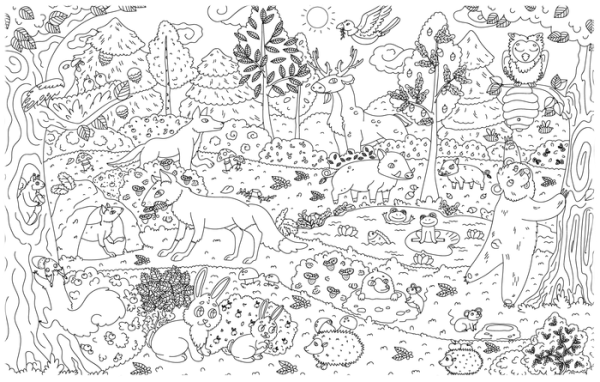 Лесная Полянка раскраска