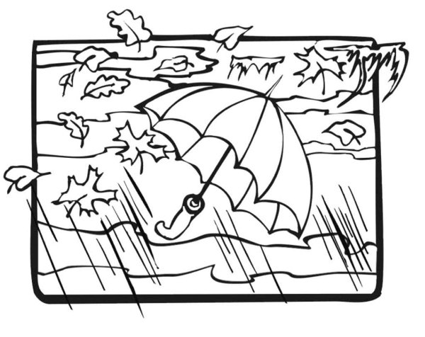 Осенняя раскраска