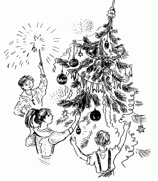 Зощенко елка раскраска