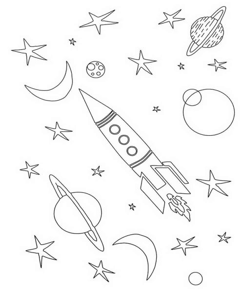 Космос раскраска для детей