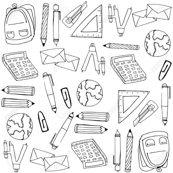 Школьные принадлежности для распечатки