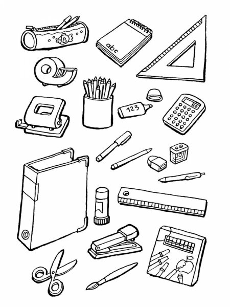 Раскраска школьные при