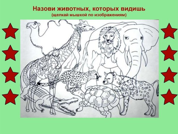 Задания на тему животные Африки