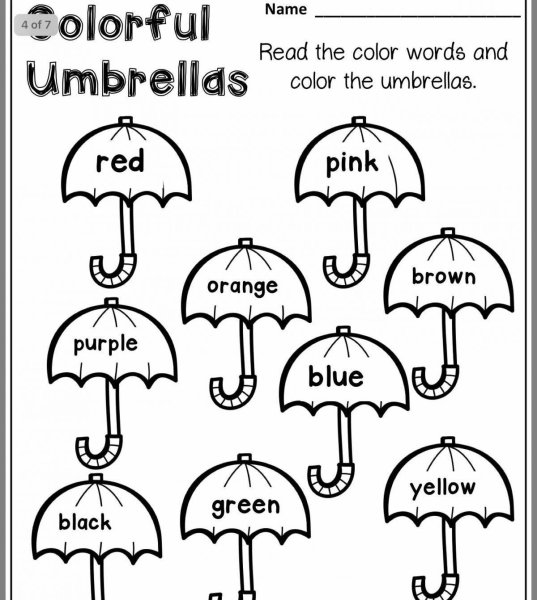 Задание на цвета по английскому для детей