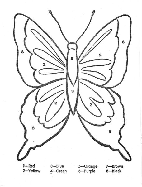 Раскрась по цветам на английском