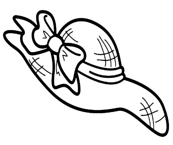 Шляпа раскраска для детей