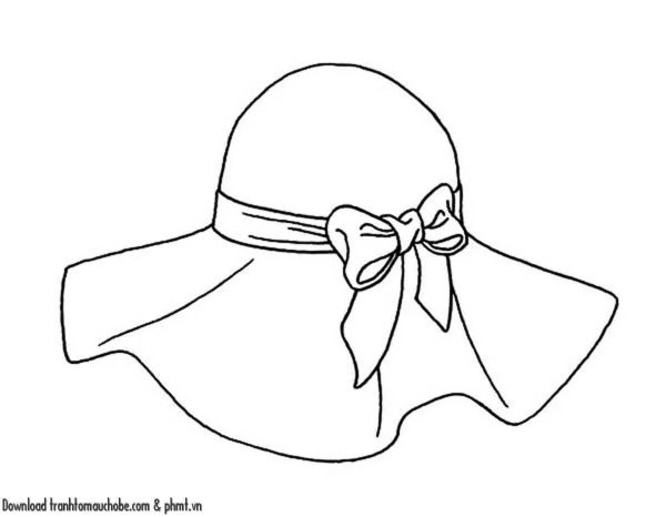 Дамская шляпка раскраска