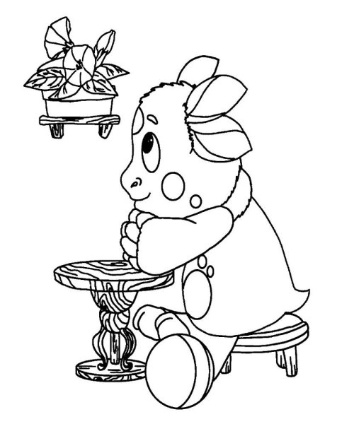 Раскраска Лунтик