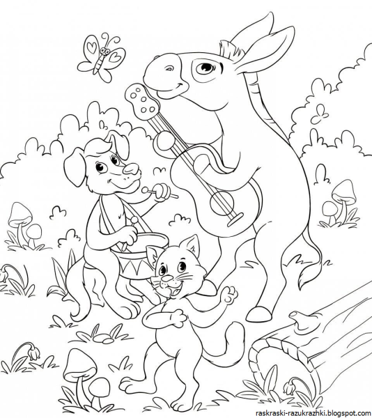 Разукрашки сказки
