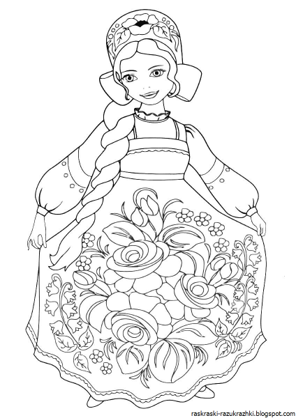 Раскраска народные узоры