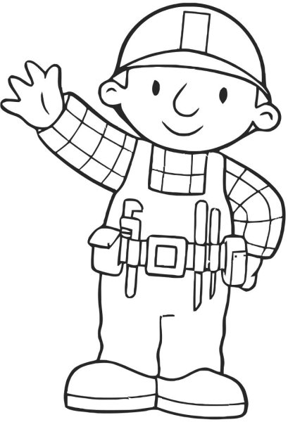 Раскраска Строитель