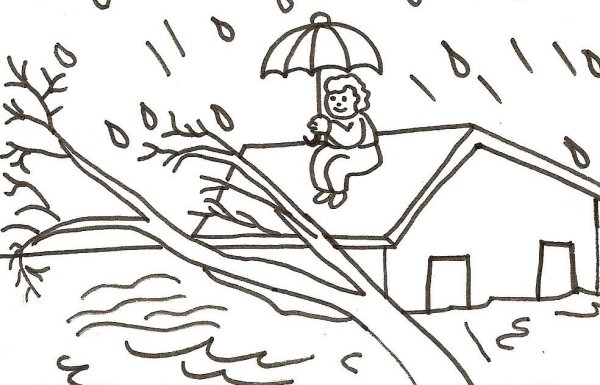 Наводнение раскраска