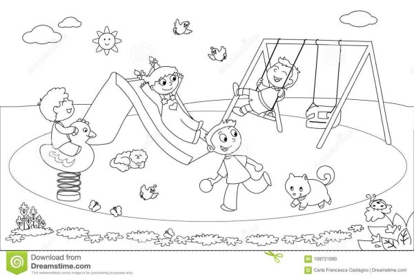 Детская площадка для раскрашивания