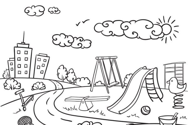 Детская площадка раскраска для детей