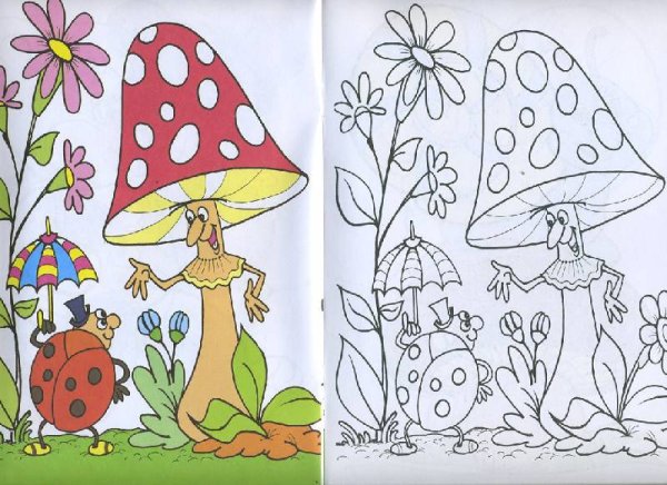 Природа раскраска цветная