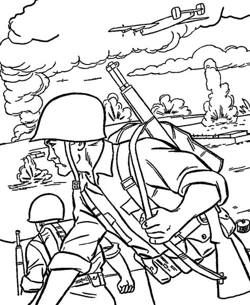 Раскраска: военные