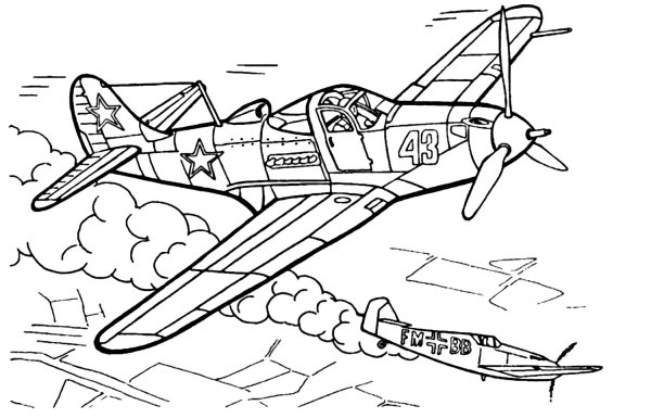 Раскраска. Военные самолеты