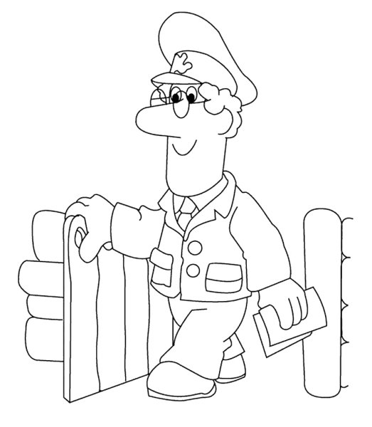 Раскраска почтальон