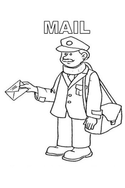 Маршак почта картинки раскраски