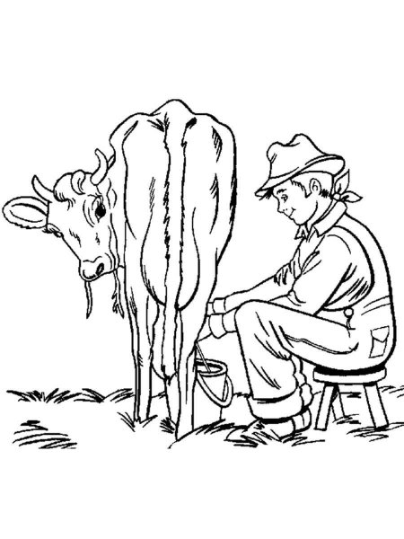 Раскраска сельское хозяйство