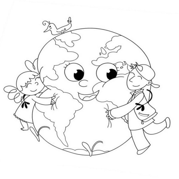 Планета земля раскраска