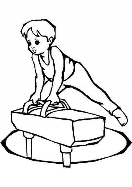 Спортивная гимнастика раскраска