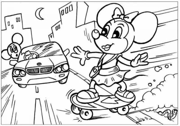 Раскраска дорожное движение