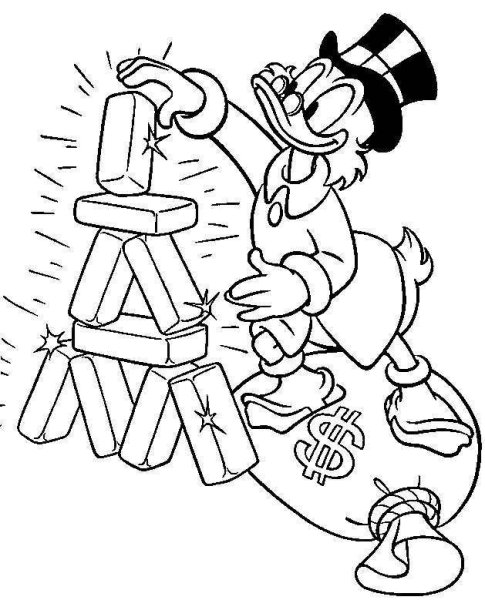 Скрудж макдак раскраска