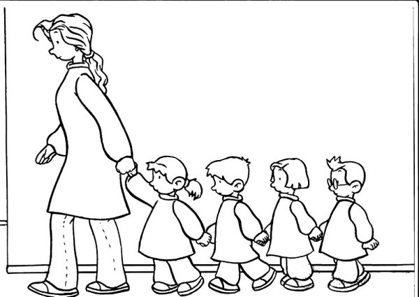 Раскраска. В детском саду