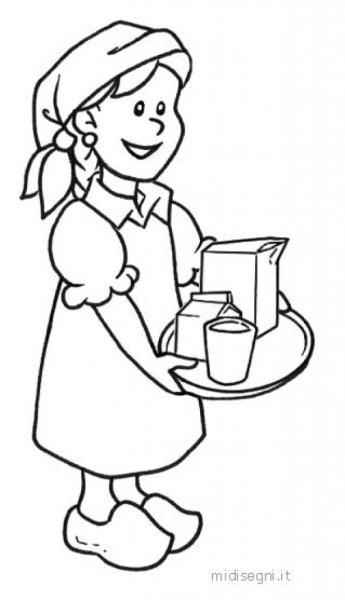Раскраска няня в детском саду