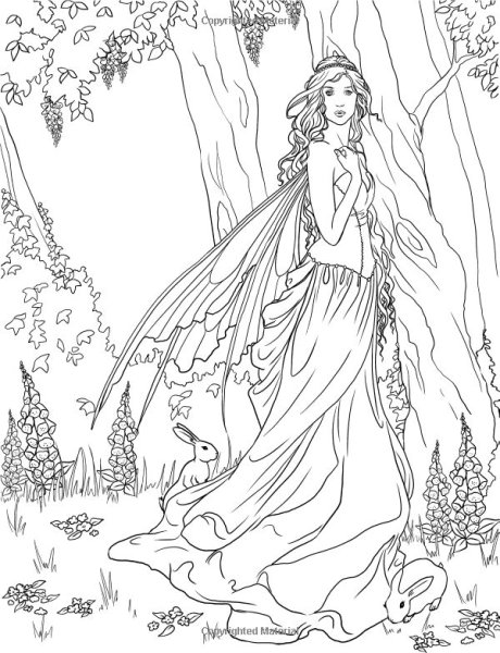 Лесная Фея раскраска
