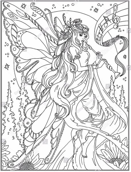 Раскраски антистресс феи