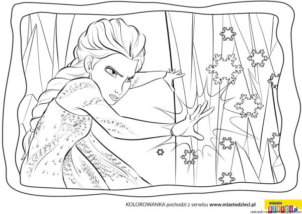 Раскраски Снежная Королева Хранители чудес Герда