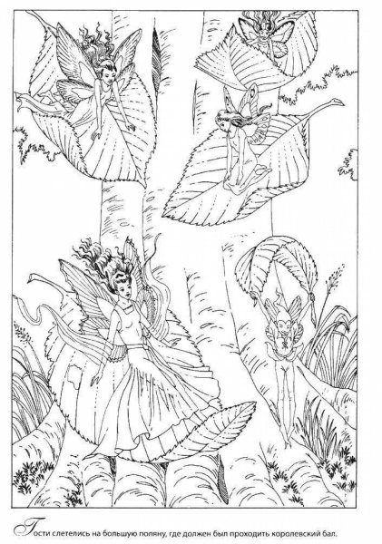 Раскраски эльфы и феи