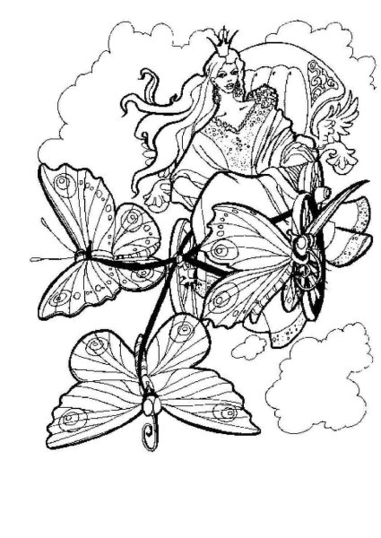 Лесная Фея раскраска
