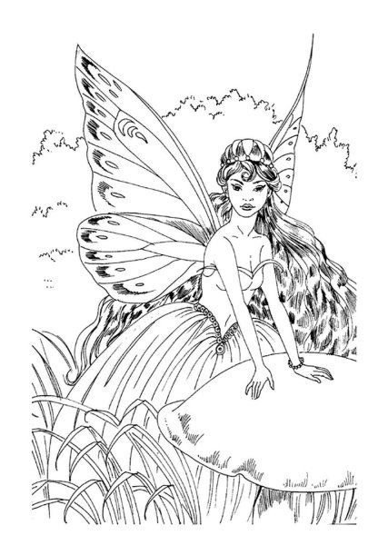 Раскраски для девочек феи