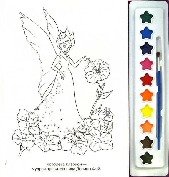 Разукрашка Королева фей